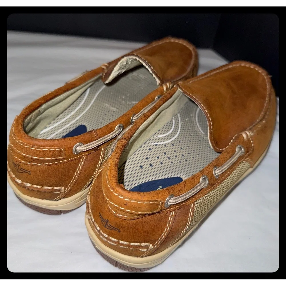 Dockers Boat Shoes‎ Mens 10 Brown Leather Slip On Casual Loafers